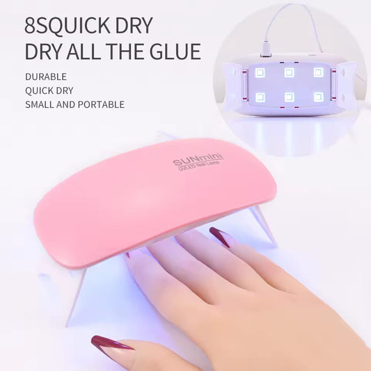 Mini UV LED Nail Lamp 6W – Fast Drying Gel Polish Light with Timer 💅✨
