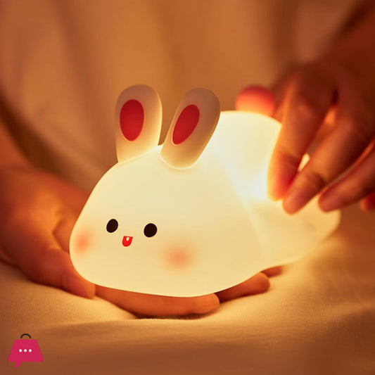Cute Rabbit Rechargeable Night Lamp – Soft LED Light for Kids & Peaceful Sleep 🐰✨
