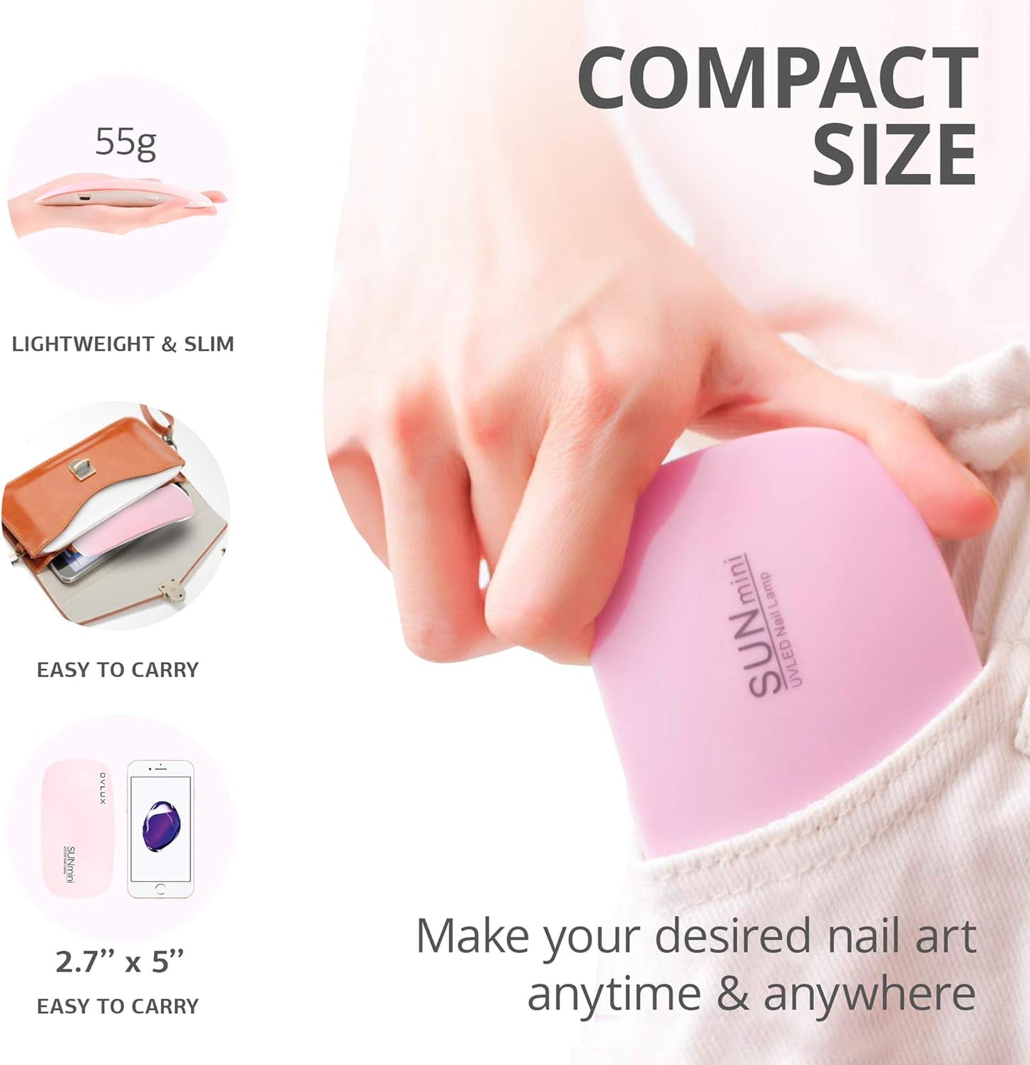 Mini UV LED Nail Lamp 6W – Fast Drying Gel Polish Light with Timer 💅✨