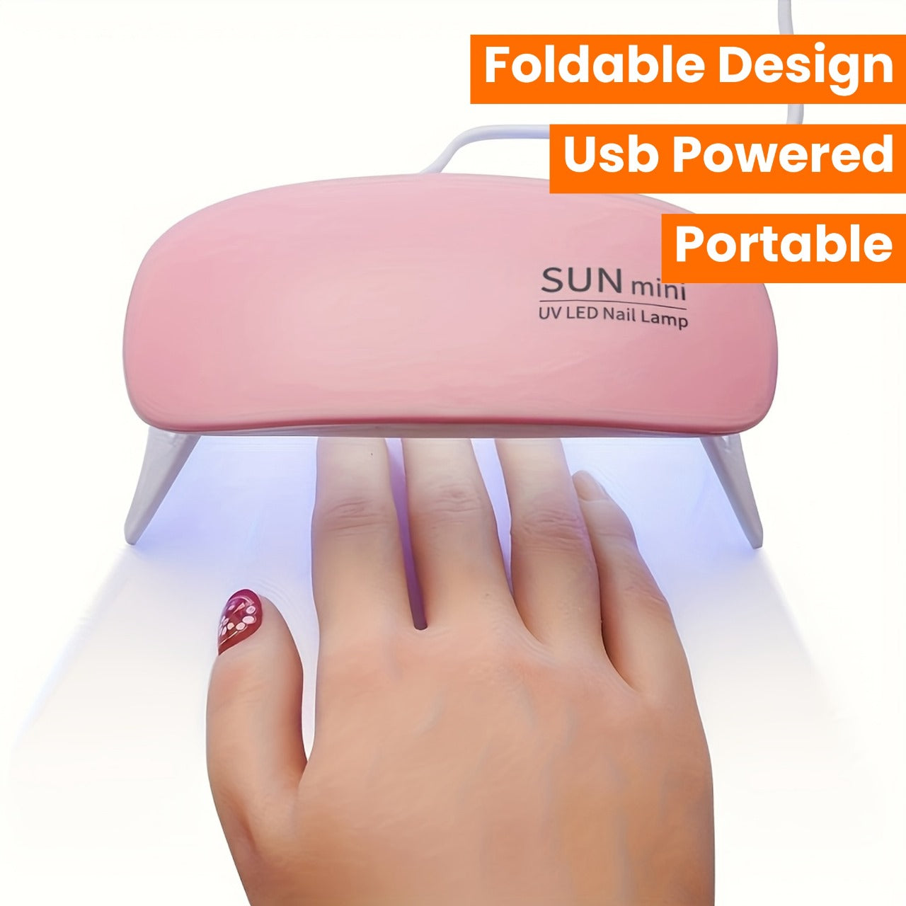 Mini UV LED Nail Lamp 6W – Fast Drying Gel Polish Light with Timer 💅✨