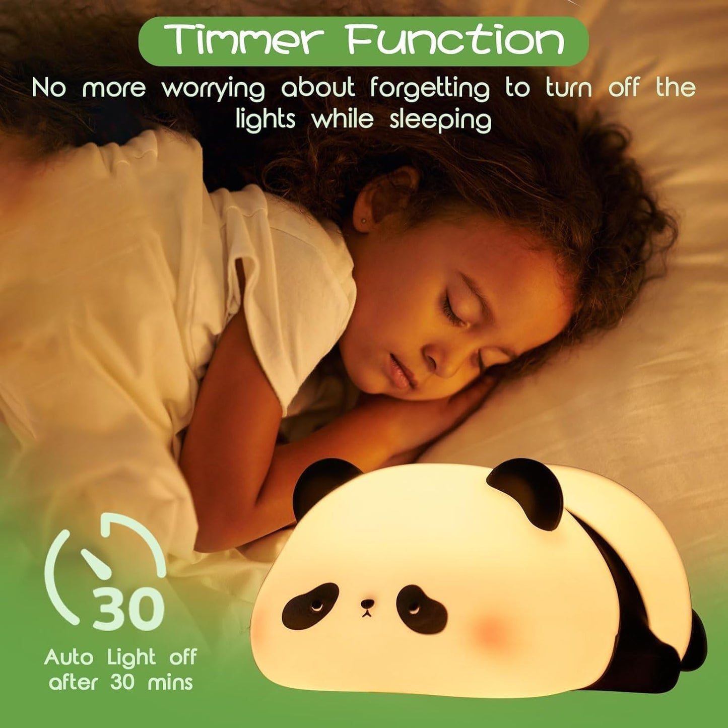 Cute Panda Rechargeable Lamp – Soft Night Light for Kids & Peaceful Sleep
